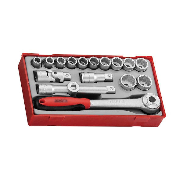 TT1218 - 17 Piece 1/2" Drive 12 Point Socket Set